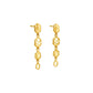 Geometric Hexagon Drop Gold Earrings