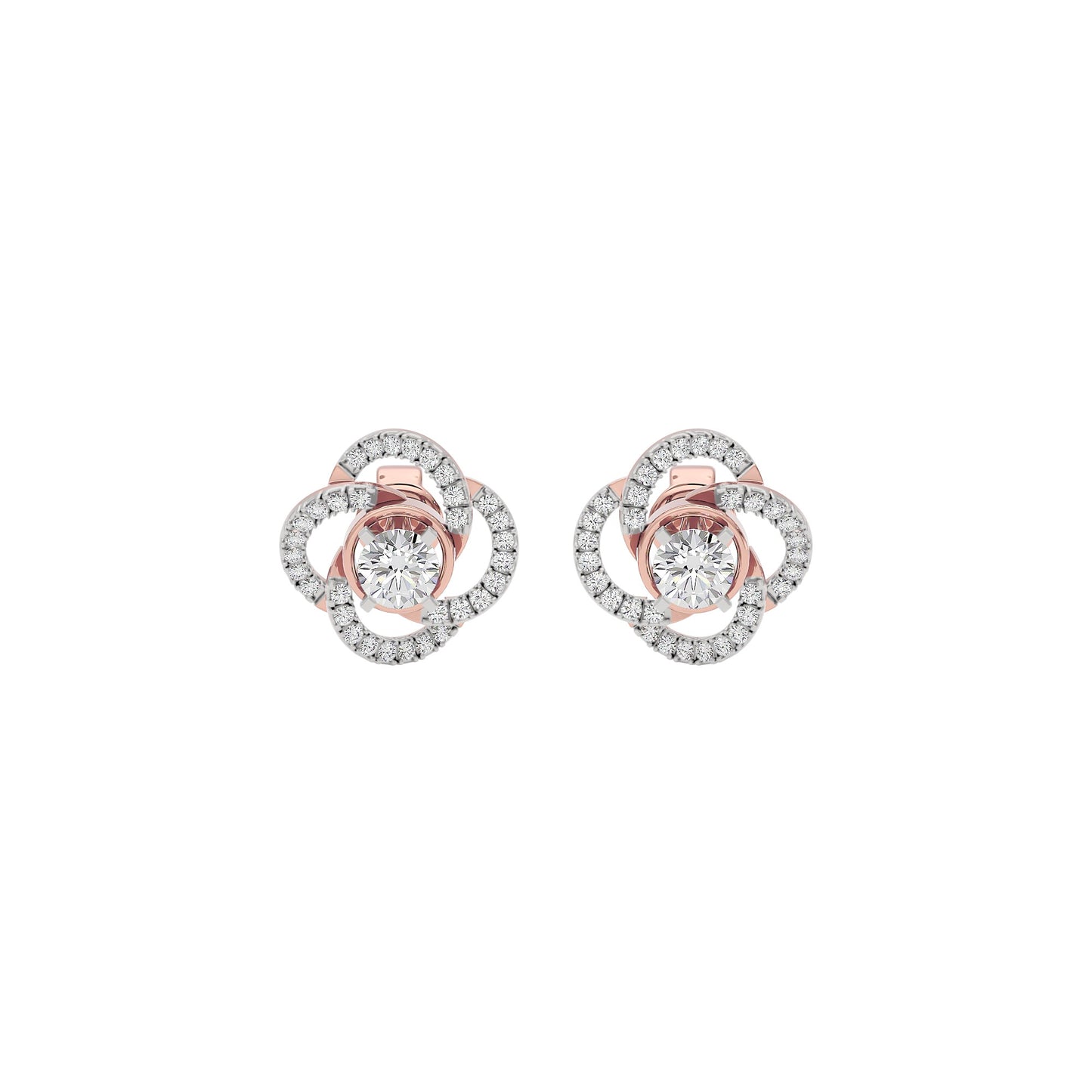 Eterna Eclat Diamond Bloom Earrings 18 KT / Rose Gold