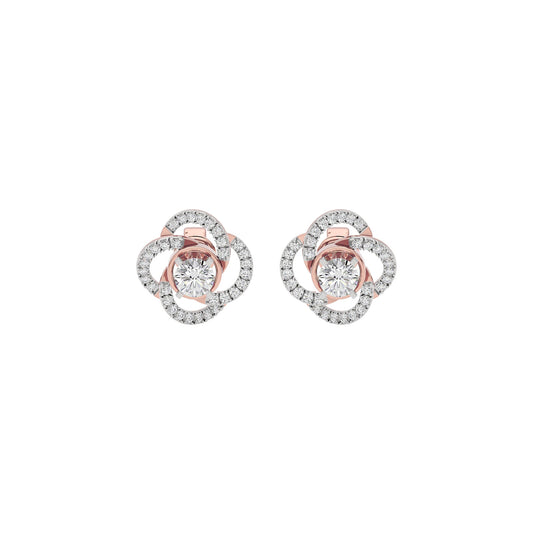Eterna Eclat Diamond Bloom Earrings 18 KT / Rose Gold