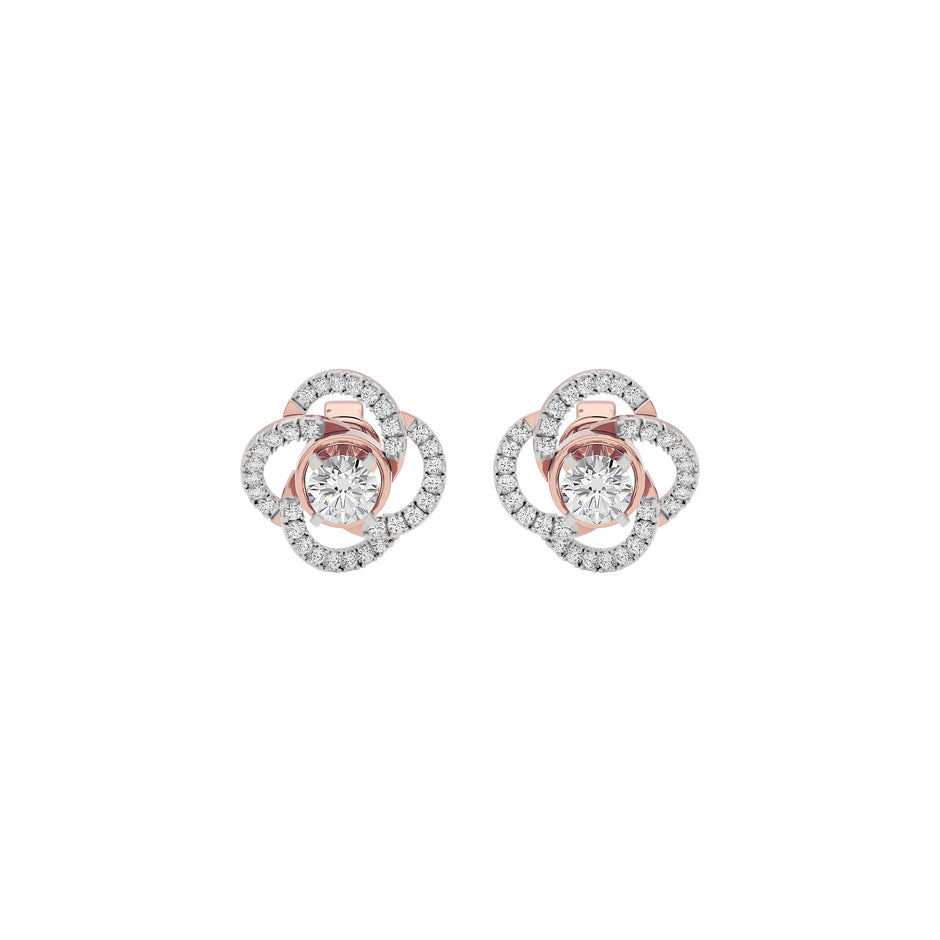 Eterna Eclat Diamond Bloom Earrings 18 KT / Rose Gold