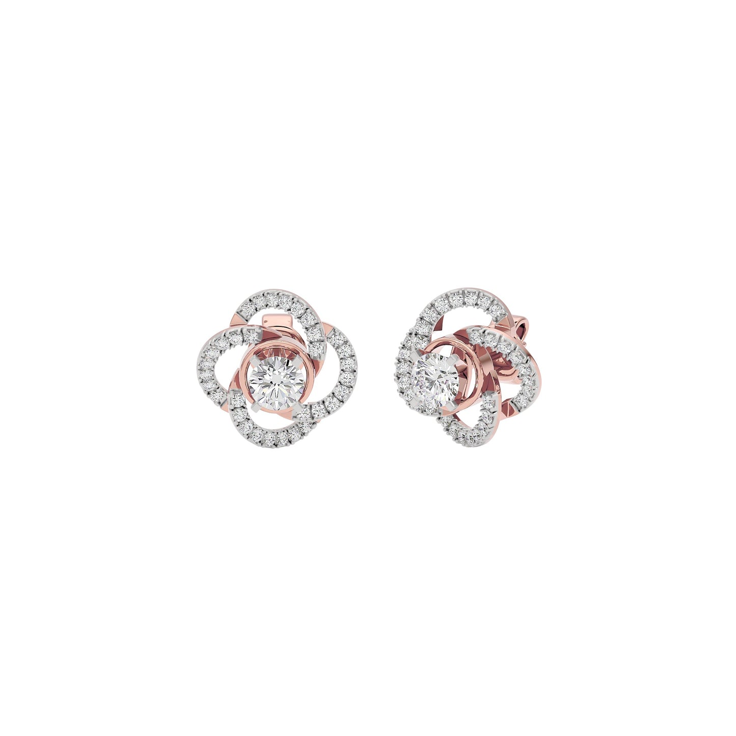 Eterna Eclat Diamond Bloom Earrings 18 KT / Rose Gold