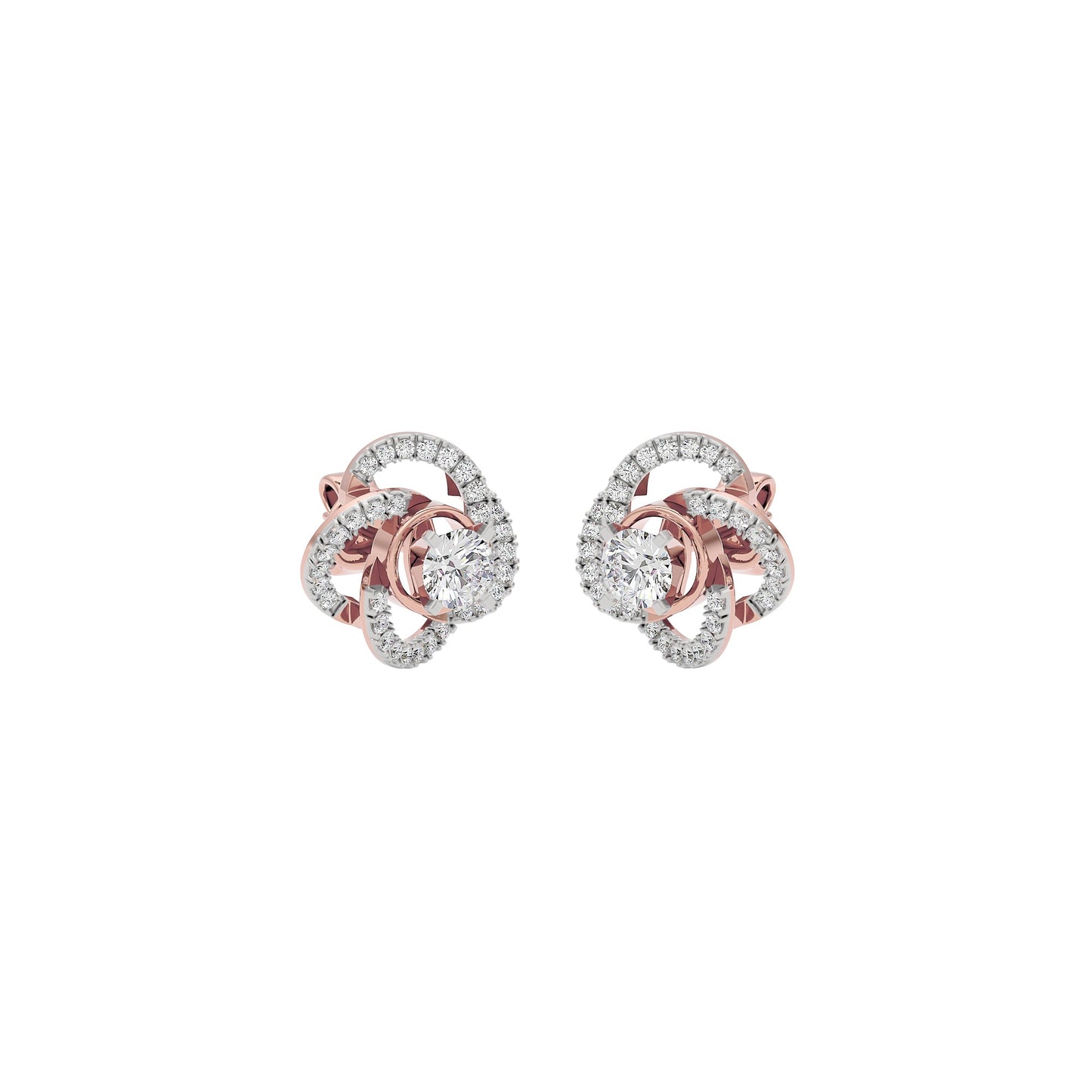 Eterna Eclat Diamond Bloom Earrings 18 KT / Rose Gold