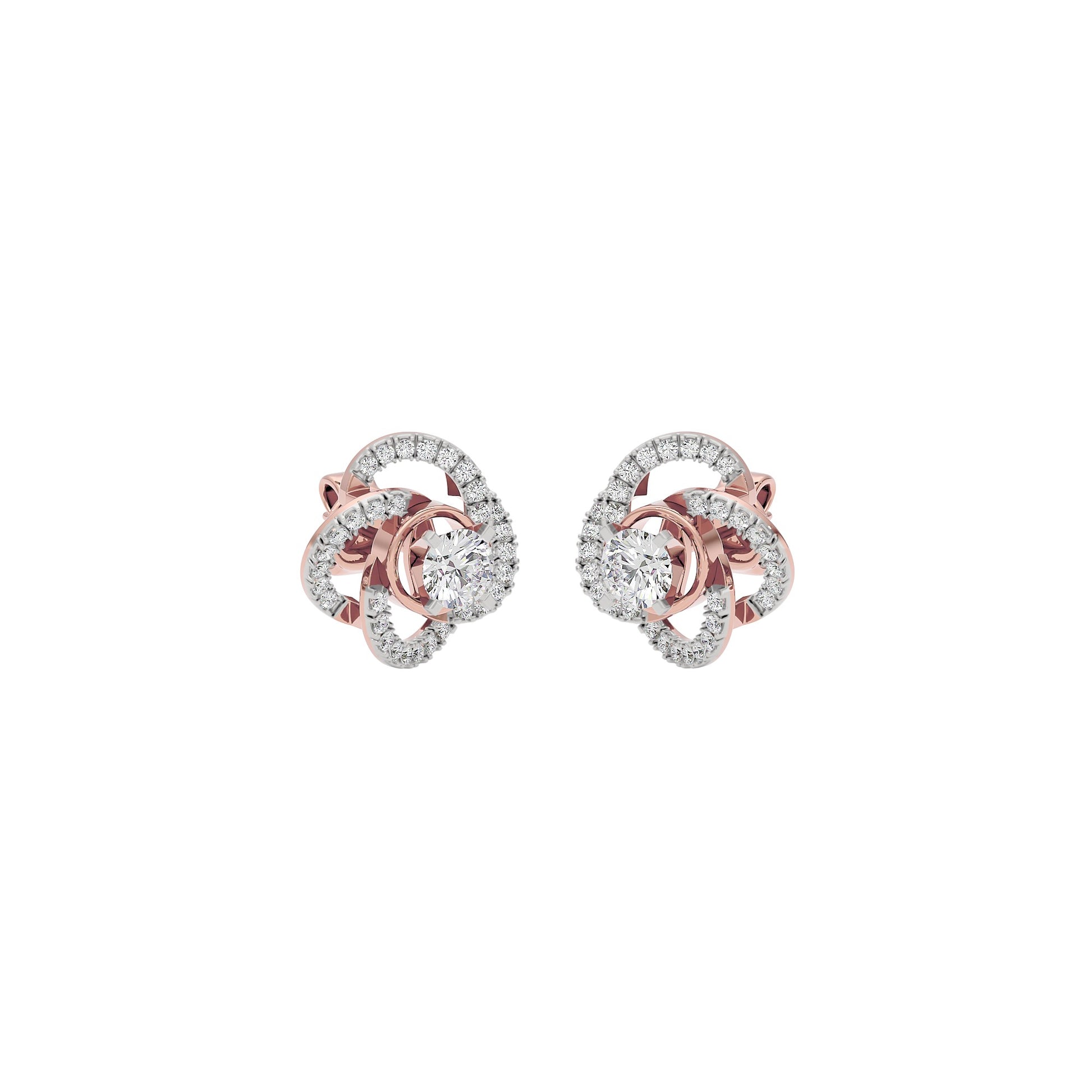 Eterna Eclat Diamond Bloom Earrings 18 KT / Rose Gold
