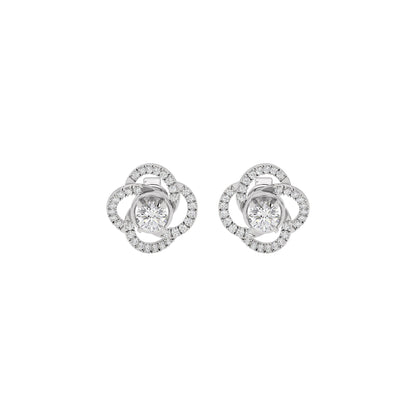 Eterna Eclat Diamond Bloom Earrings 18 KT / White Gold