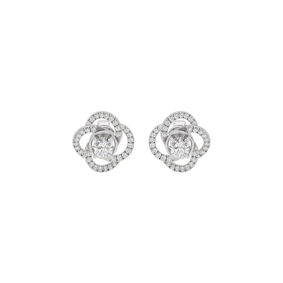 Eterna Eclat Diamond Bloom Earrings 18 KT / White Gold