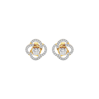 Eterna Eclat Diamond Bloom Earrings 18 KT / Yellow Gold