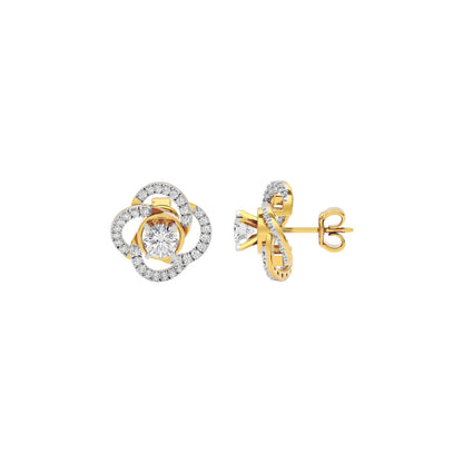 Eterna Eclat Diamond Bloom Earrings 18 KT / Yellow Gold