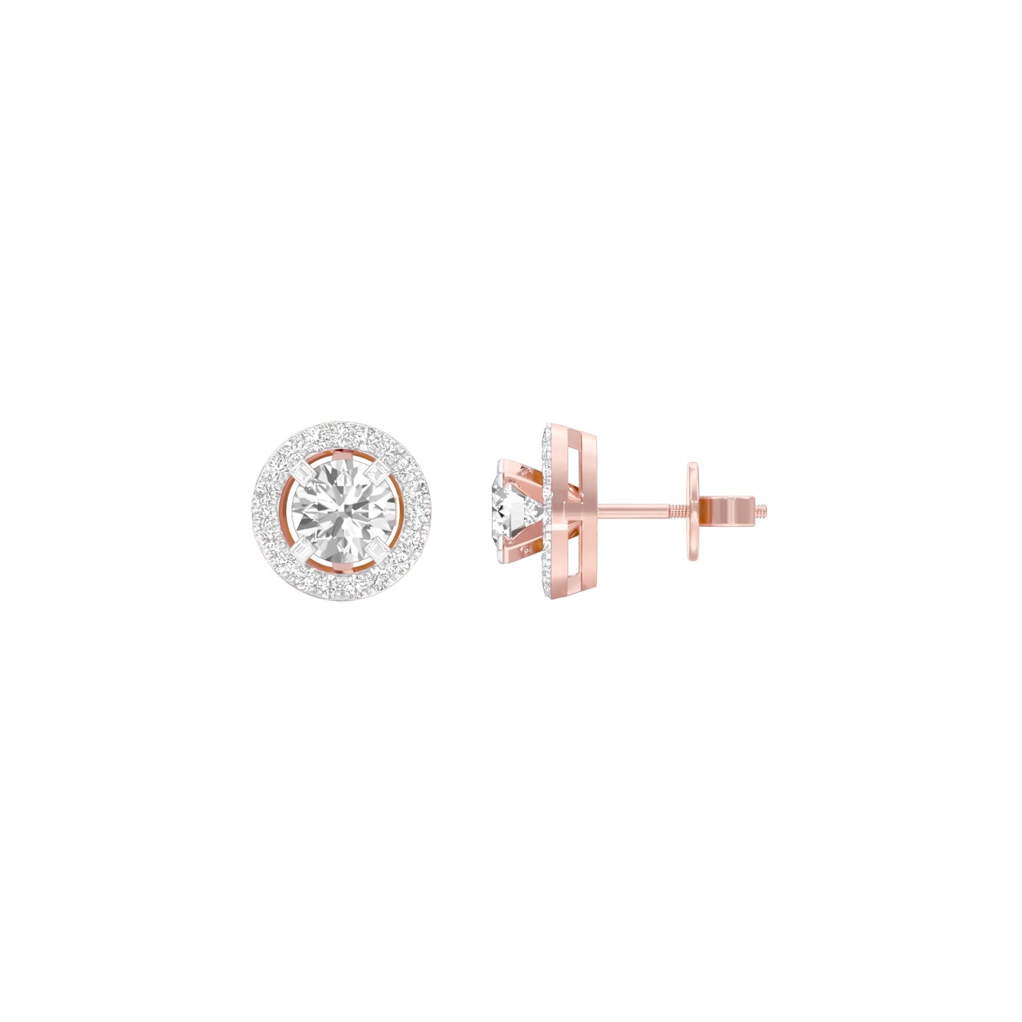 Radiant Reverie Diamond Earrings 18 KT / Rose Gold