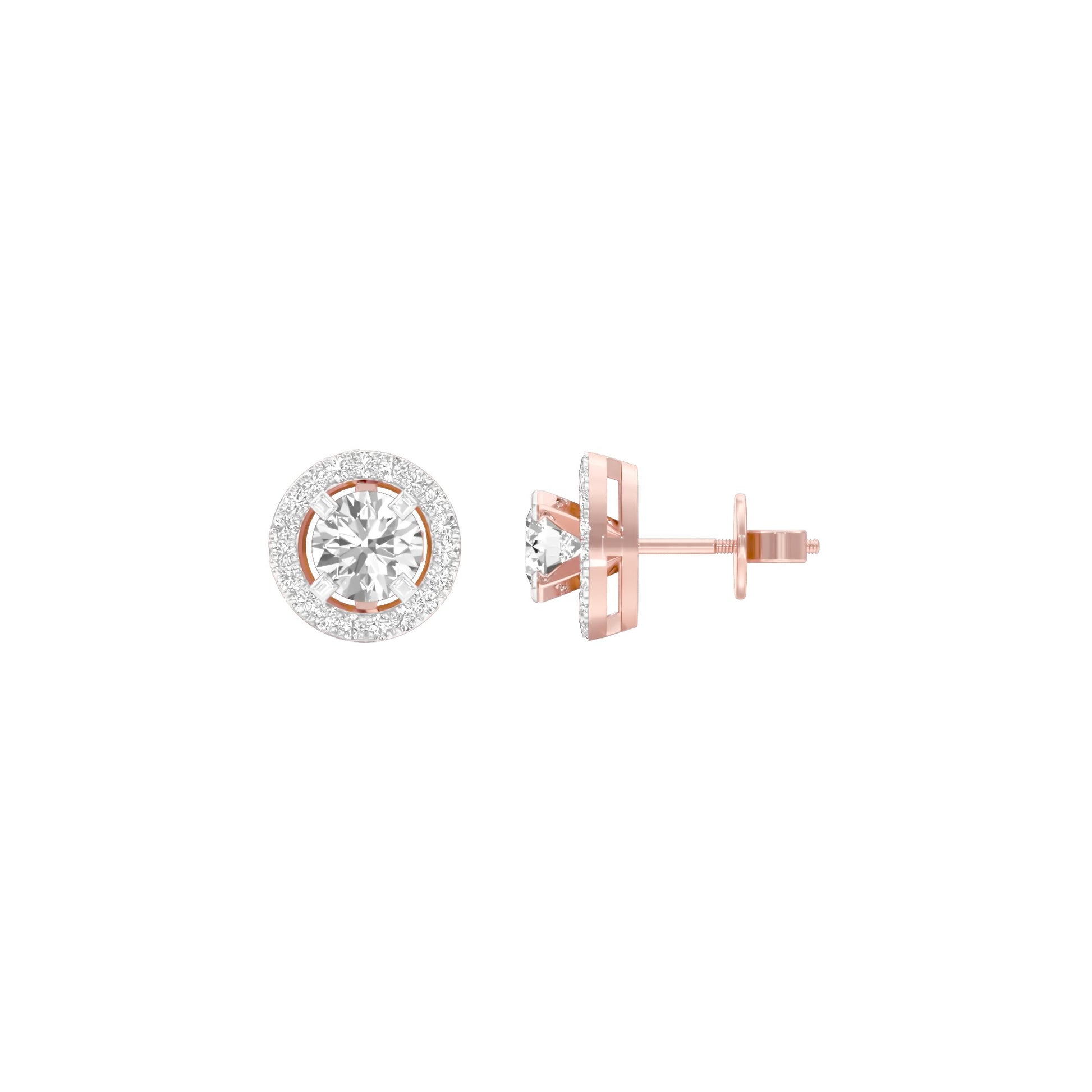 Radiant Reverie Diamond Earrings 18 KT / Rose Gold