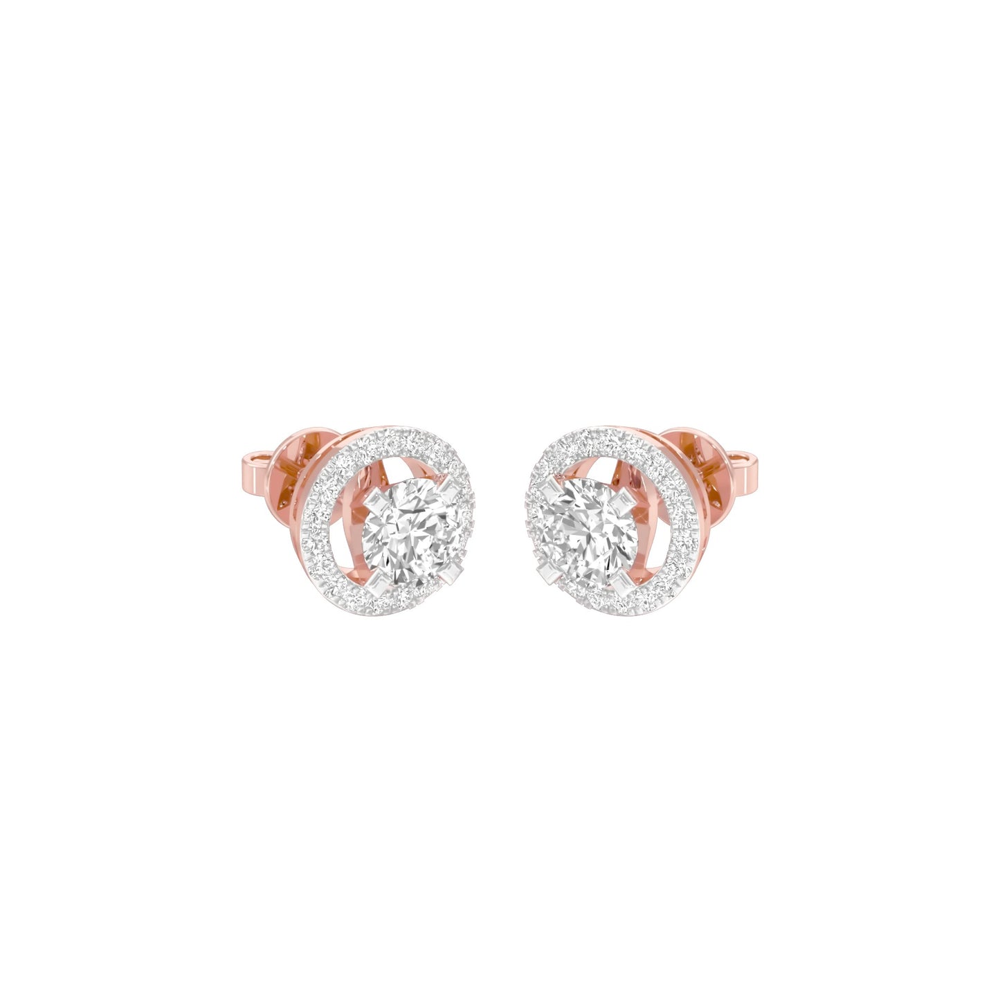 Radiant Reverie Diamond Earrings 18 KT / Rose Gold