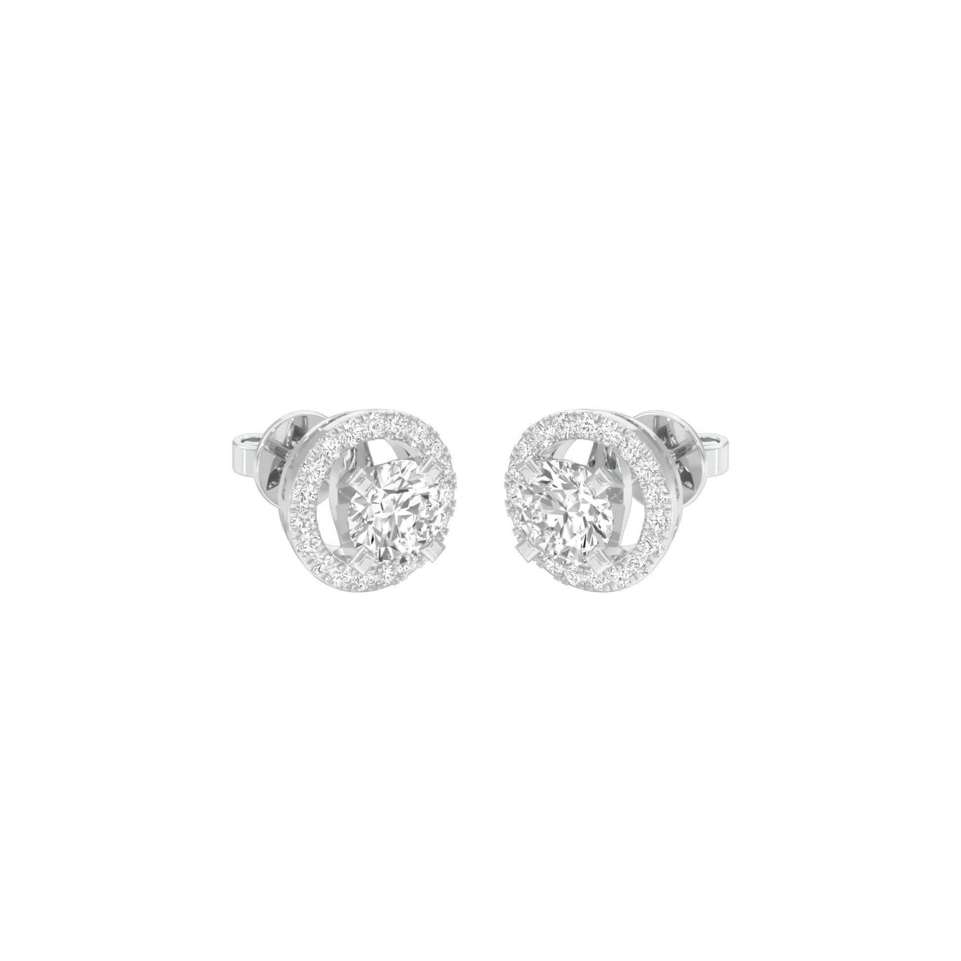 Radiant Reverie Diamond Earrings 18 KT / White Gold