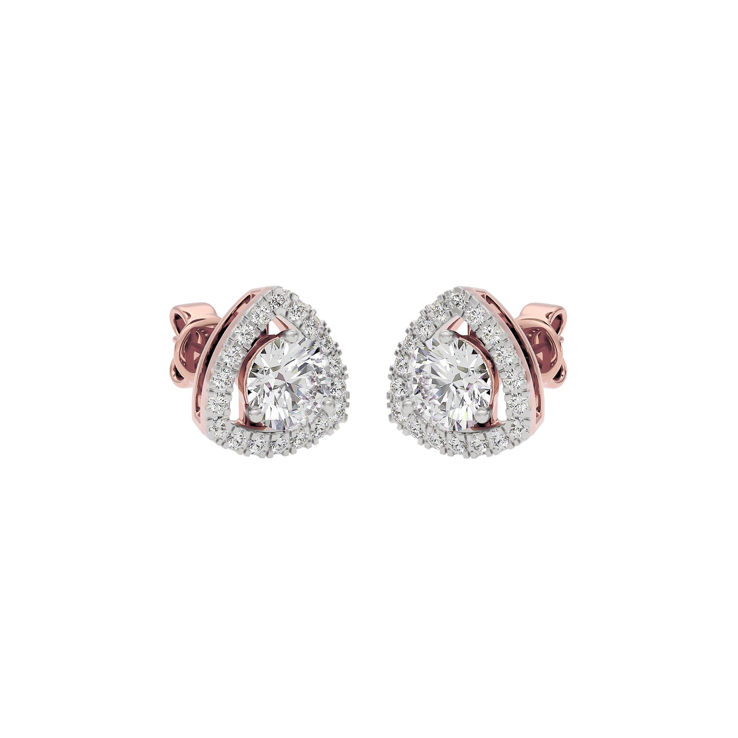 Diamond Ornate Earrings 18 KT / Rose Gold