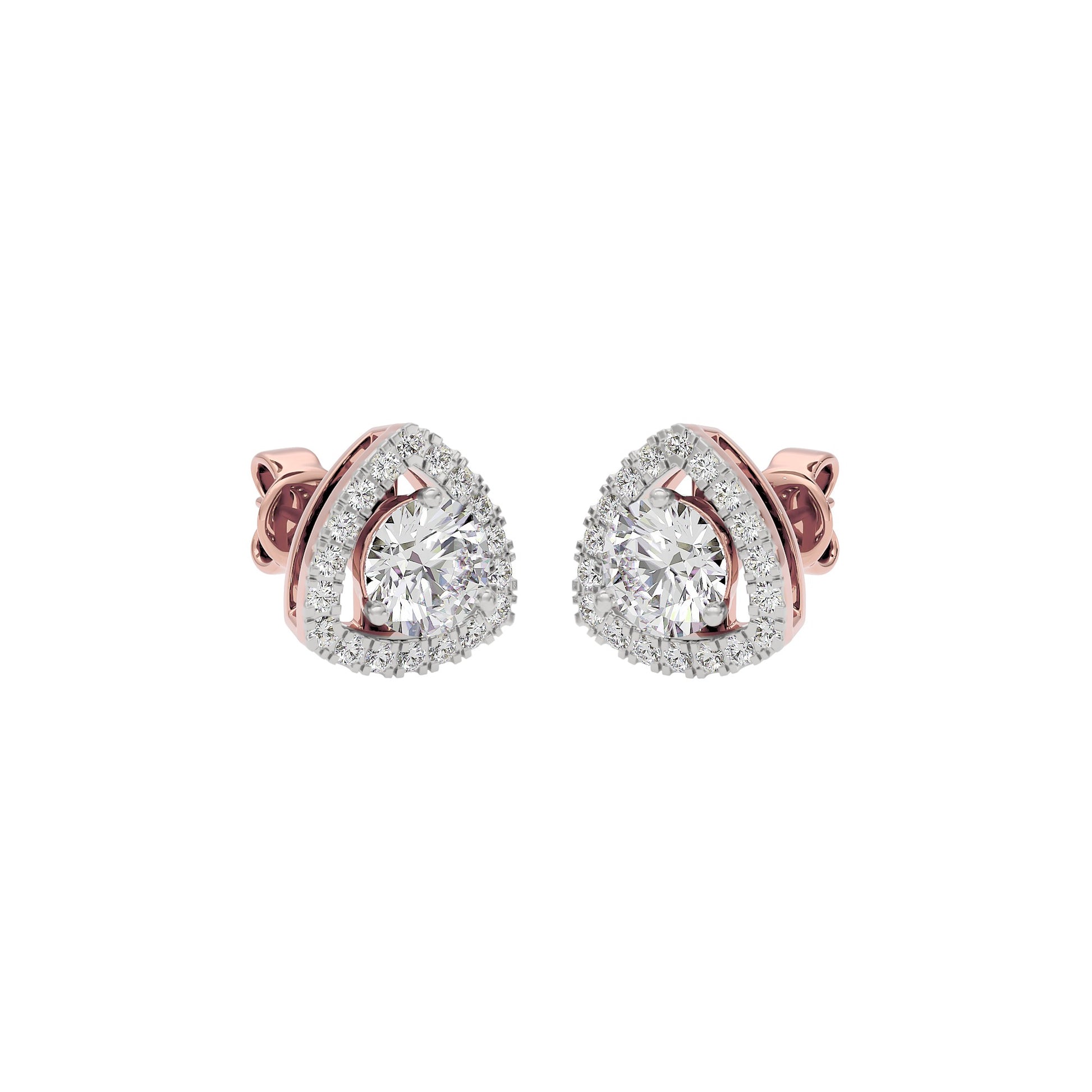 Diamond Ornate Earrings 18 KT / Rose Gold