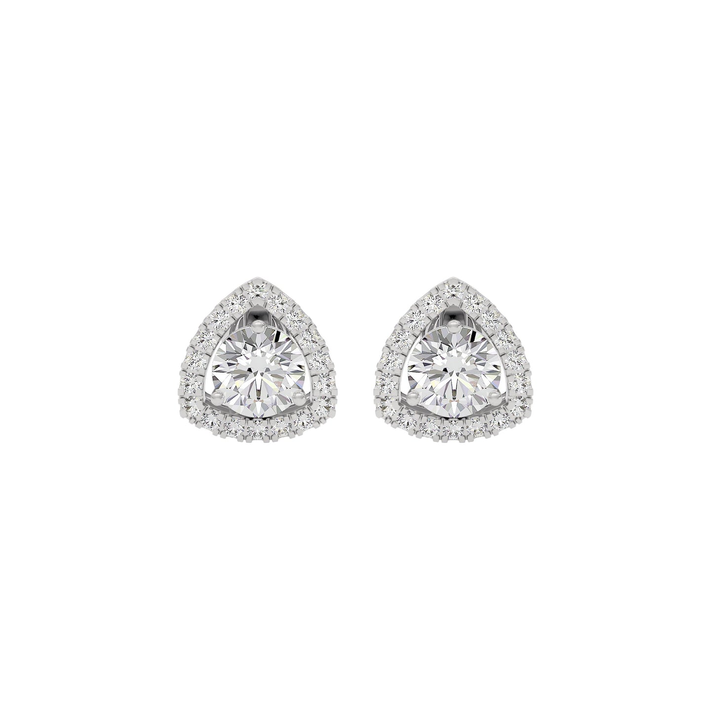 Diamond Ornate Earrings 18 KT / White Gold