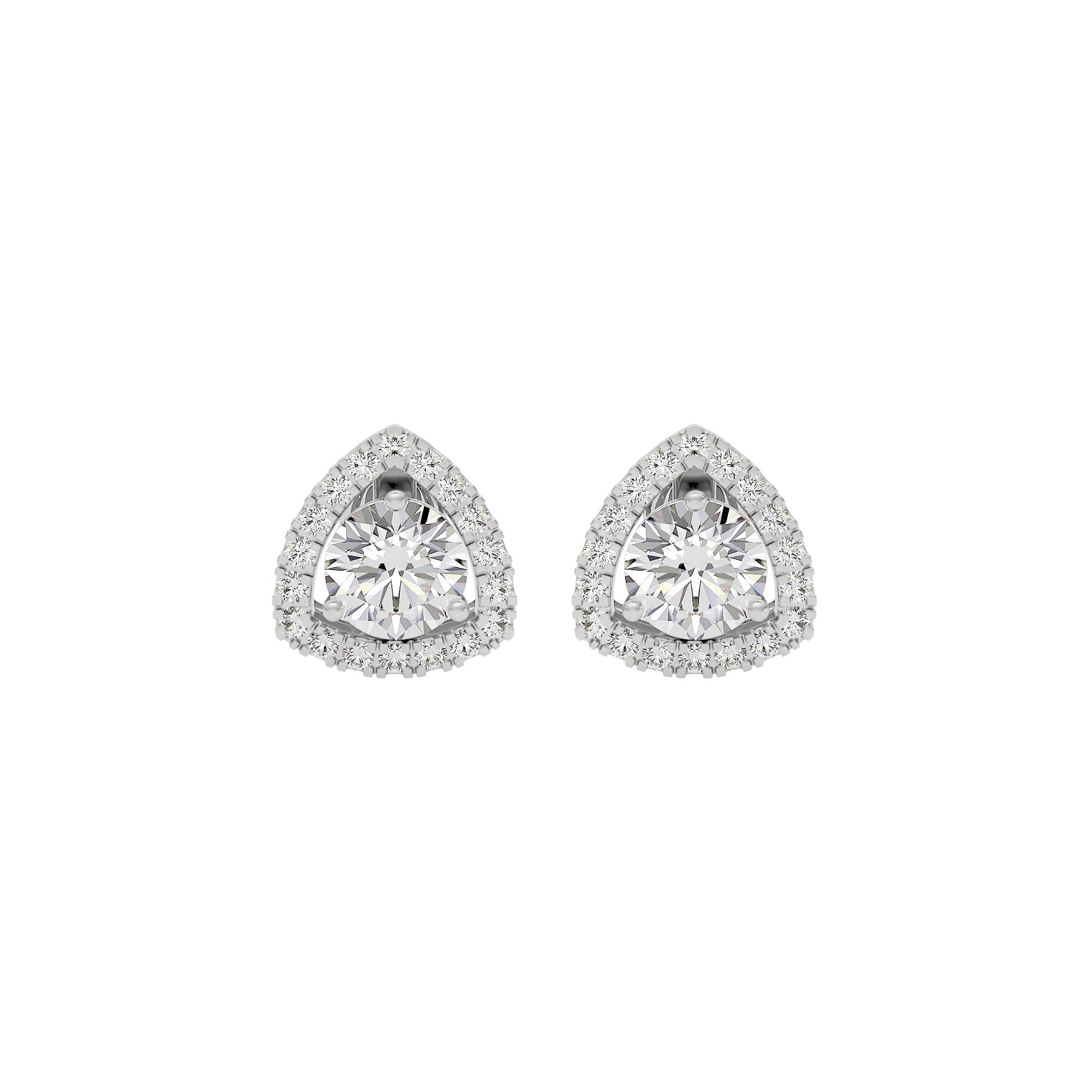 Diamond Ornate Earrings 18 KT / White Gold