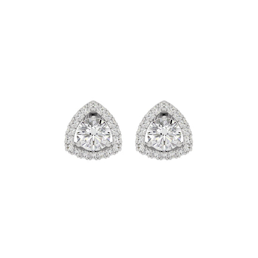Diamond Ornate Earrings 18 KT / White Gold