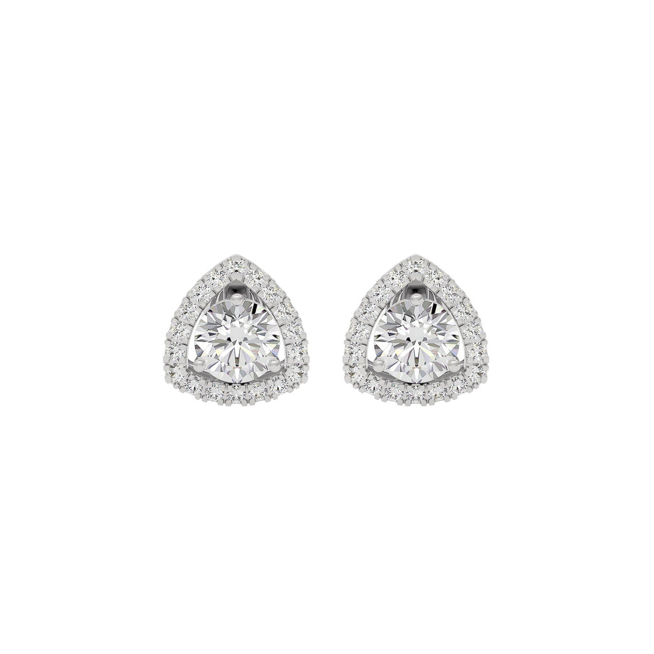 Diamond Ornate Earrings 18 KT / White Gold