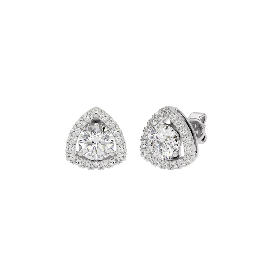 Diamond Ornate Earrings 18 KT / White Gold