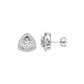 Diamond Ornate Earrings 18 KT / White Gold