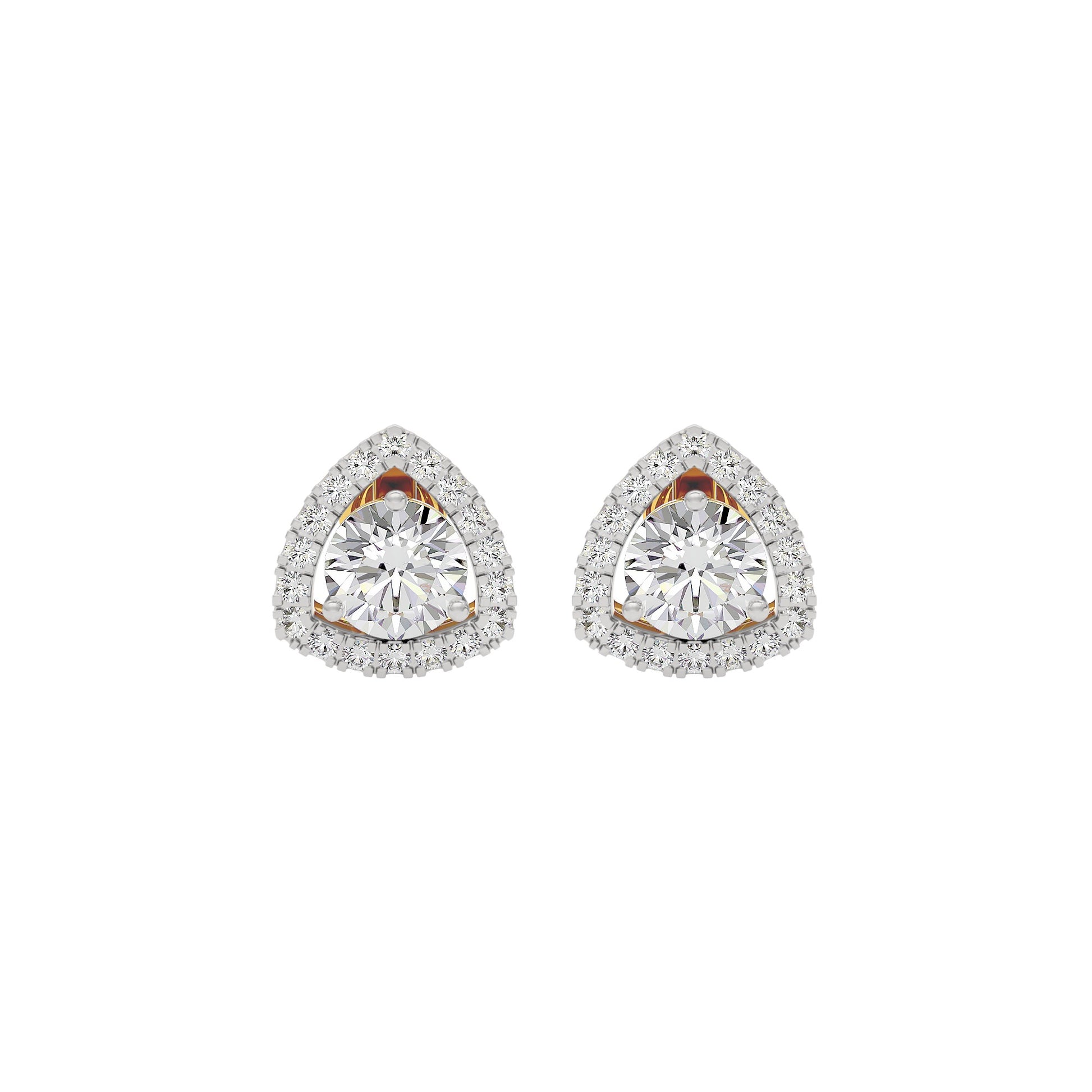 Diamond Ornate Earrings 18 KT / Yellow Gold