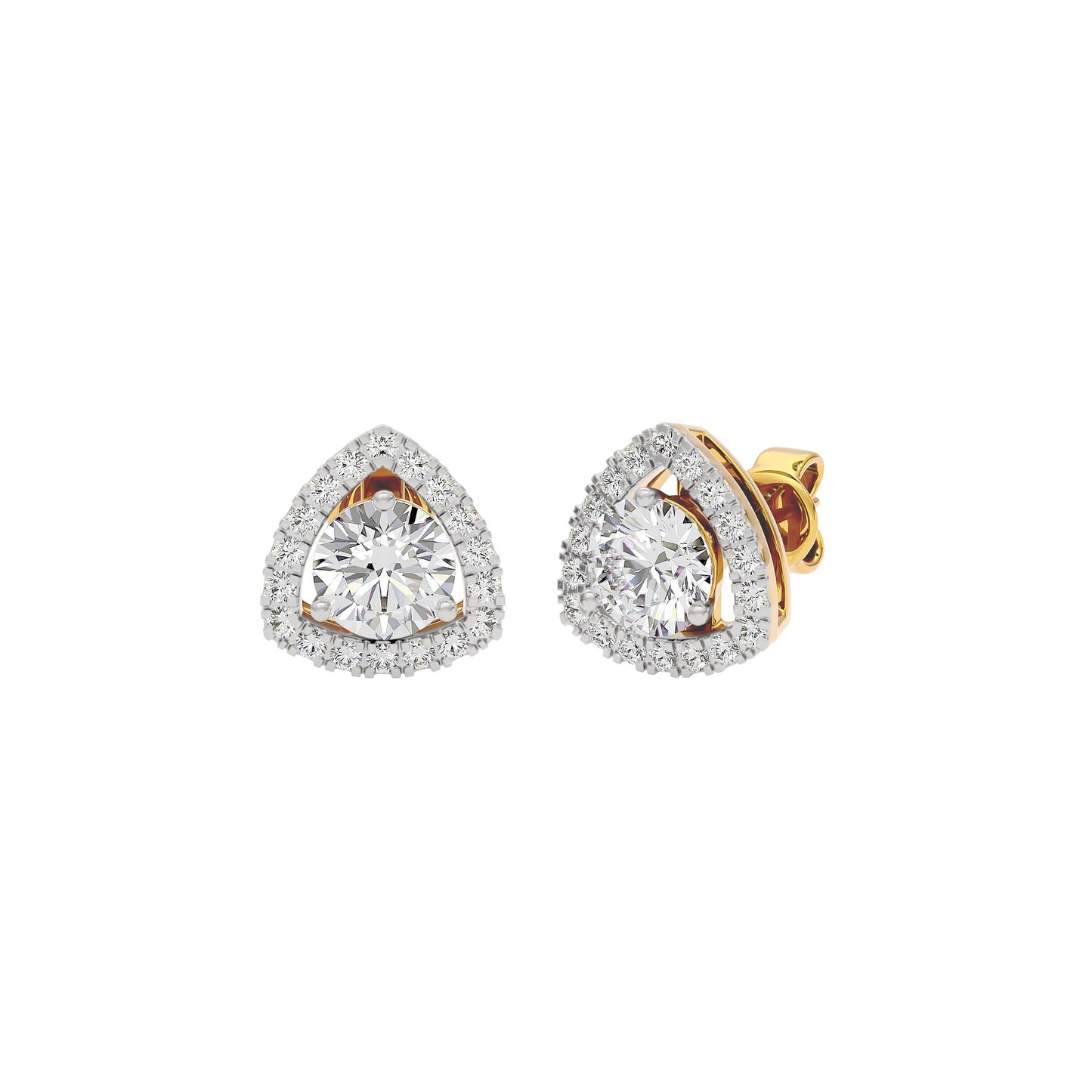 Diamond Ornate Earrings 18 KT / Yellow Gold