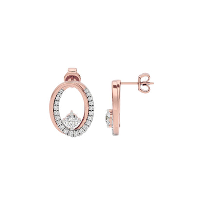 Diamond Dalliance Elegance Earrings 18 KT / Rose Gold
