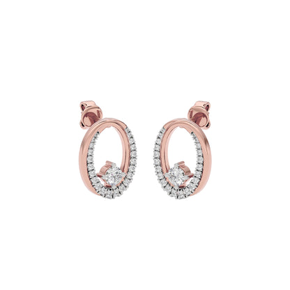 Diamond Dalliance Elegance Earrings 18 KT / Rose Gold