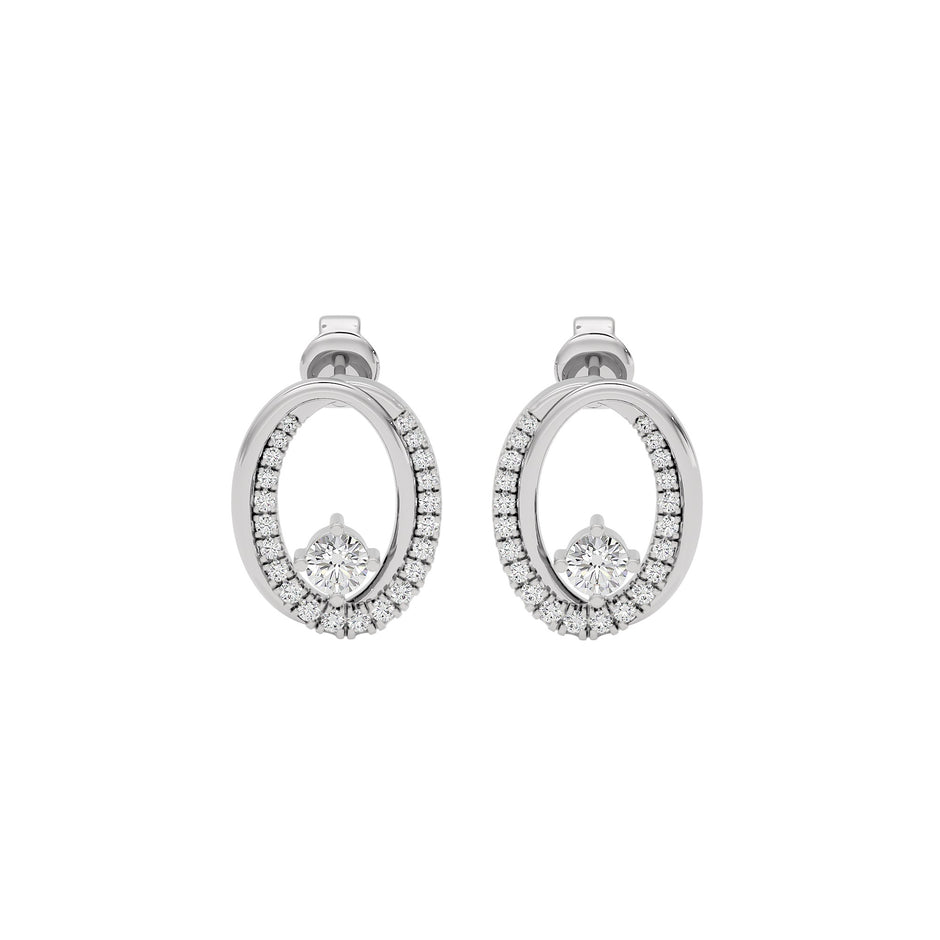 Diamond Dalliance Elegance Earrings 18 KT / White Gold