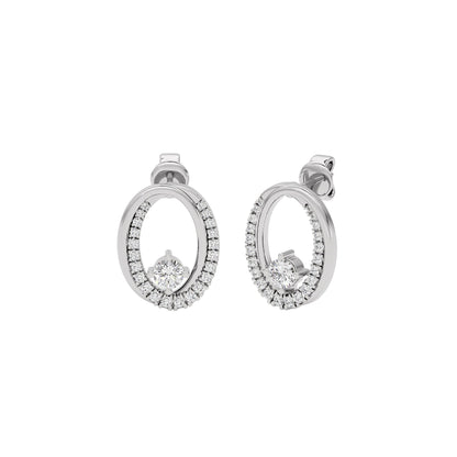 Diamond Dalliance Elegance Earrings 18 KT / White Gold