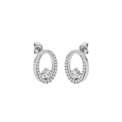 Diamond Dalliance Elegance Earrings 18 KT / White Gold