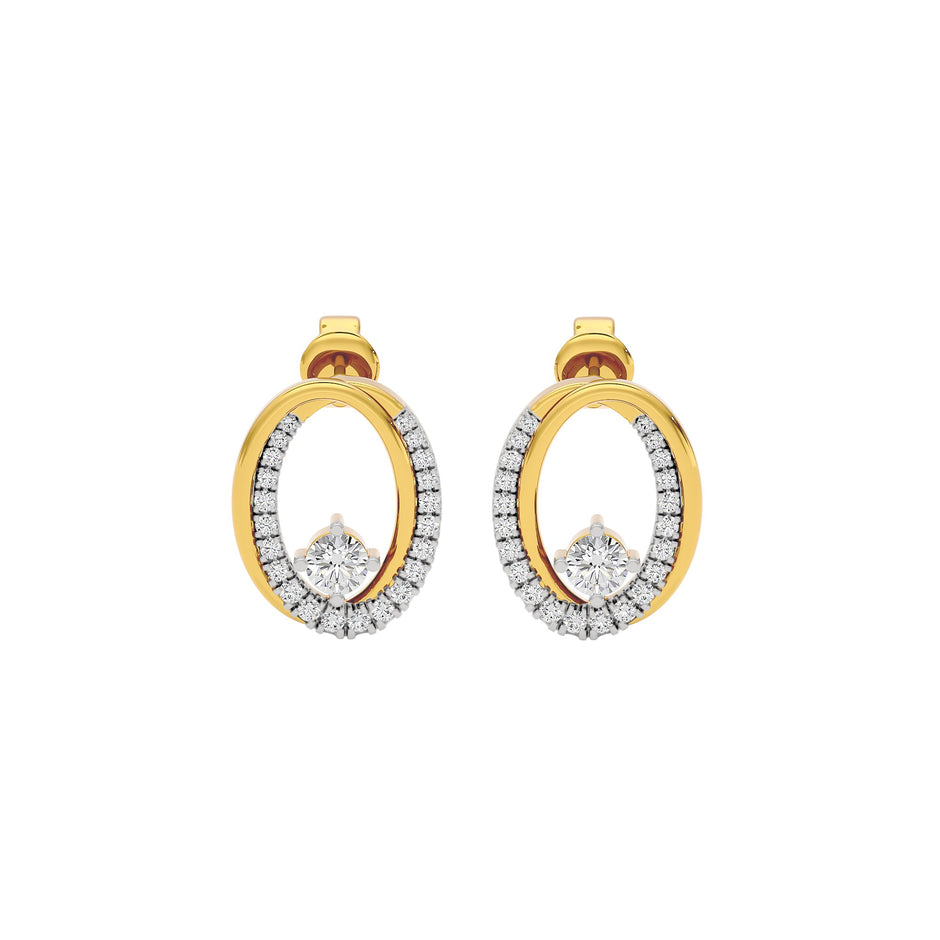 Diamond Dalliance Elegance Earrings 18 KT / Yellow Gold