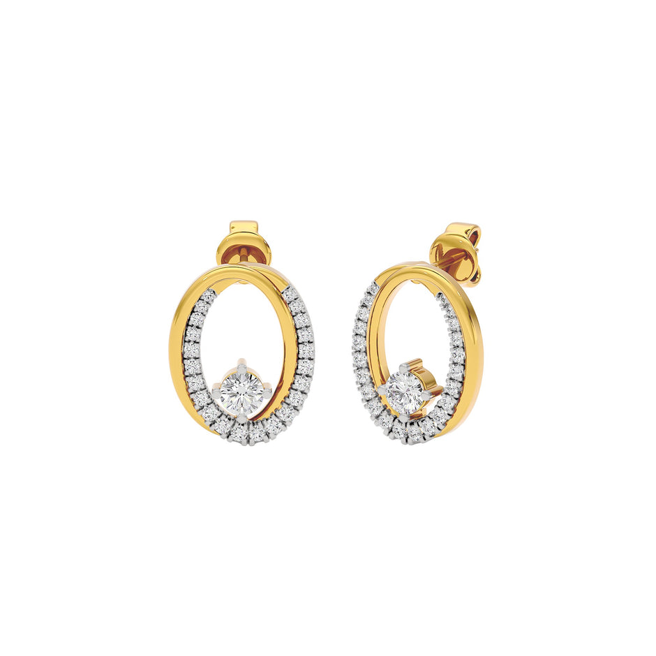 Diamond Dalliance Elegance Earrings 18 KT / Yellow Gold