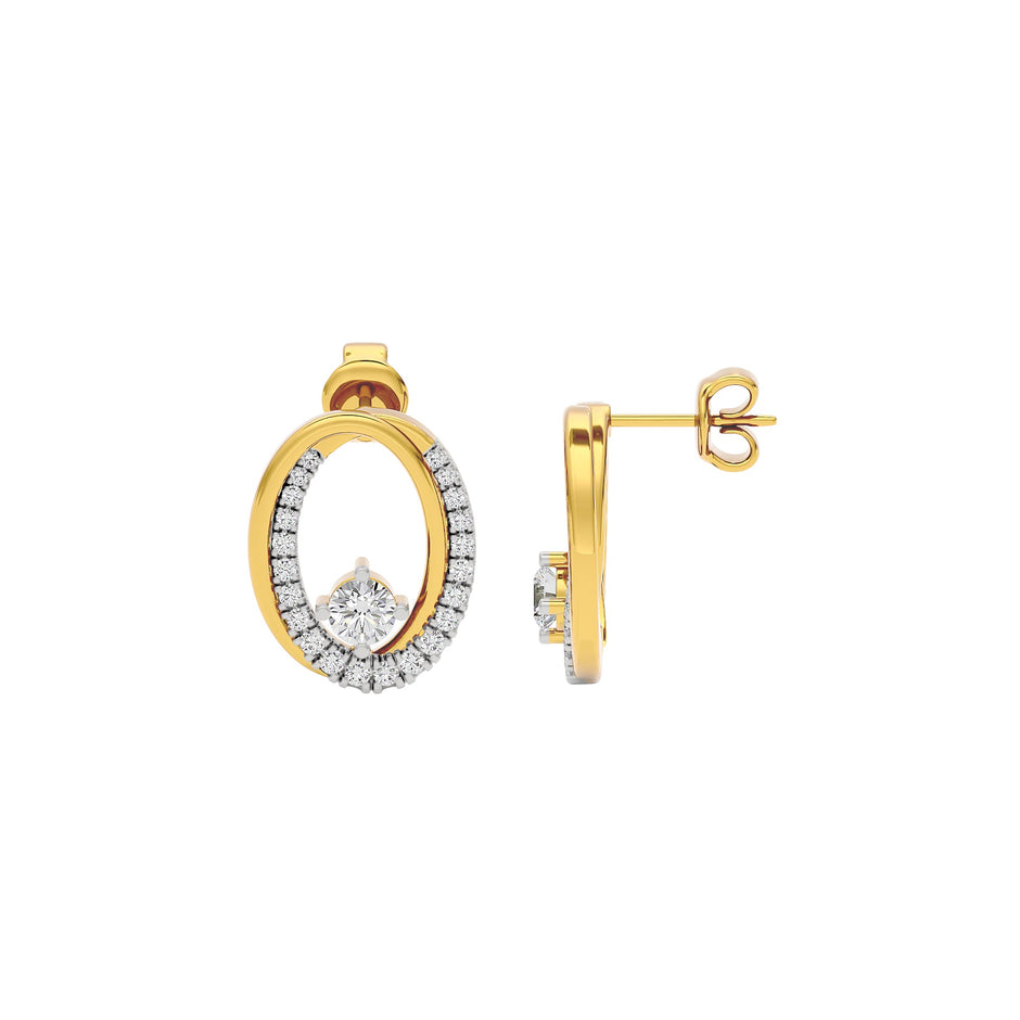 Diamond Dalliance Elegance Earrings 18 KT / Yellow Gold