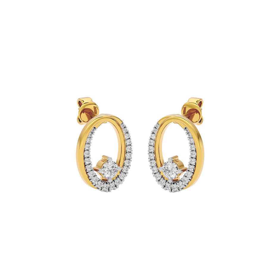 Diamond Dalliance Elegance Earrings 18 KT / Yellow Gold