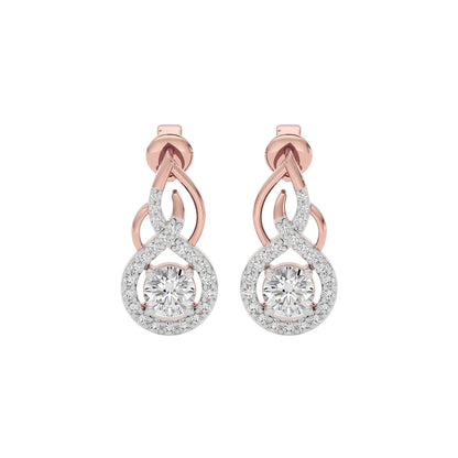 Celestial Serenity Diamond Earrings 18 KT / Rose Gold