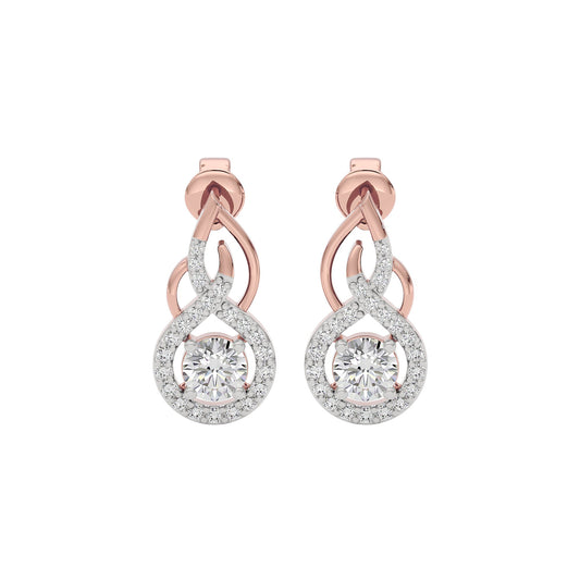 Celestial Serenity Diamond Earrings 18 KT / Rose Gold