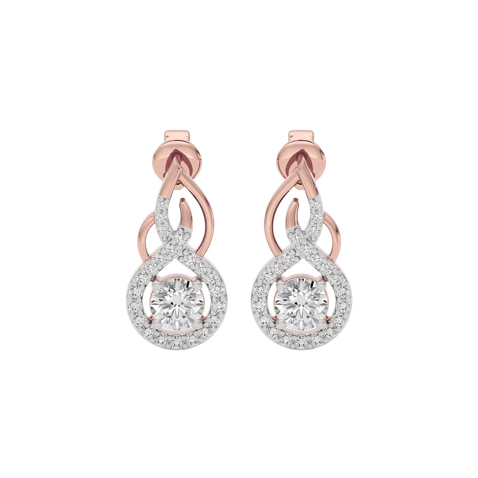 Celestial Serenity Diamond Earrings 18 KT / Rose Gold
