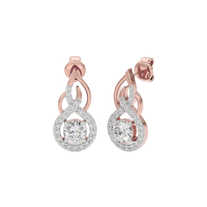 Celestial Serenity Diamond Earrings 18 KT / Rose Gold