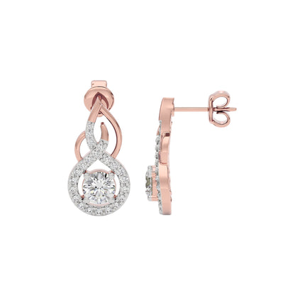 Celestial Serenity Diamond Earrings 18 KT / Rose Gold
