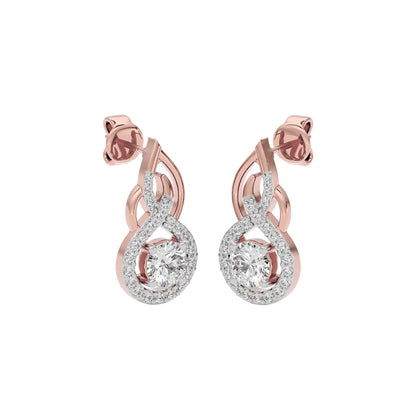 Celestial Serenity Diamond Earrings 18 KT / Rose Gold