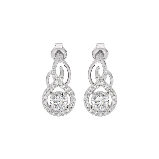 Celestial Serenity Diamond Earrings 18 KT / White Gold