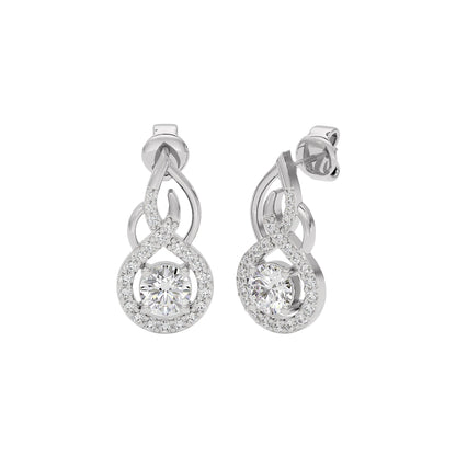 Celestial Serenity Diamond Earrings 18 KT / White Gold