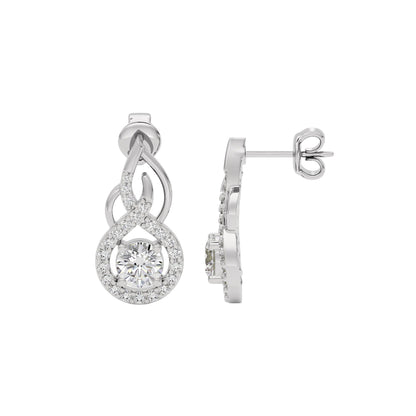Celestial Serenity Diamond Earrings 18 KT / White Gold