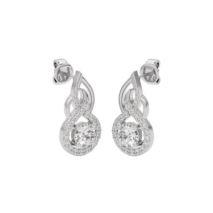 Celestial Serenity Diamond Earrings 18 KT / White Gold