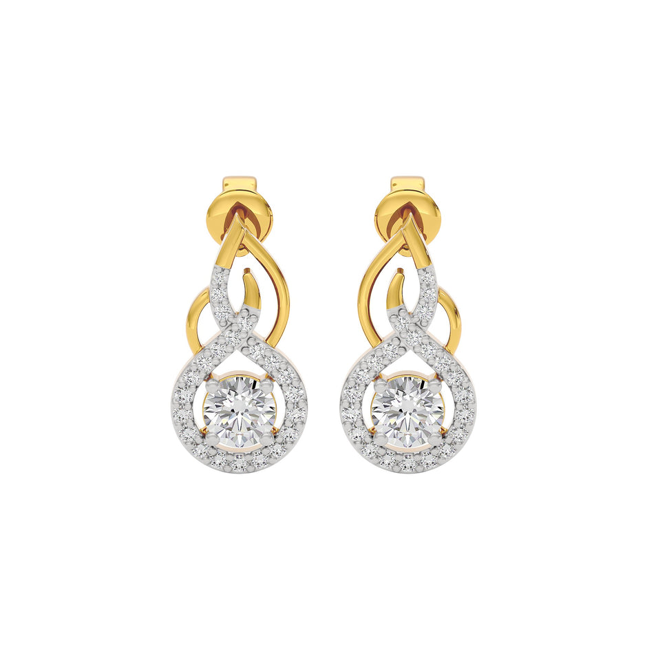 Celestial Serenity Diamond Earrings 18 KT / Yellow Gold