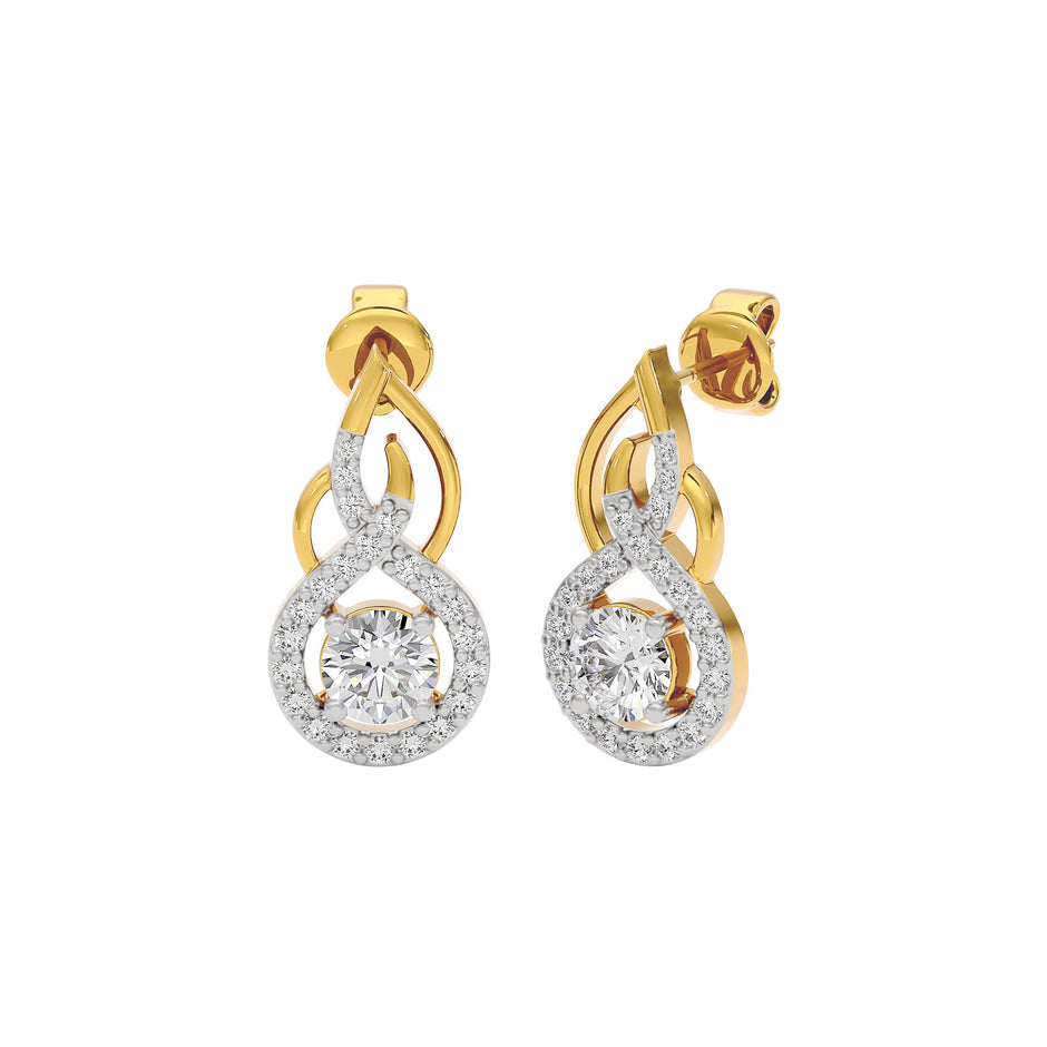 Celestial Serenity Diamond Earrings 18 KT / Yellow Gold