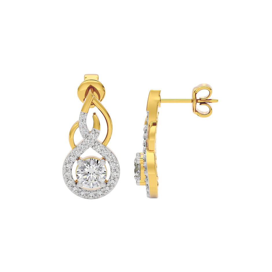 Celestial Serenity Diamond Earrings 18 KT / Yellow Gold