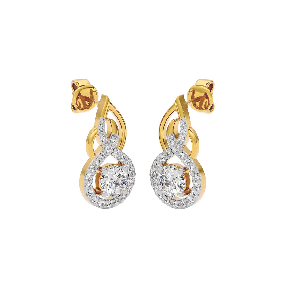 Celestial Serenity Diamond Earrings 18 KT / Yellow Gold