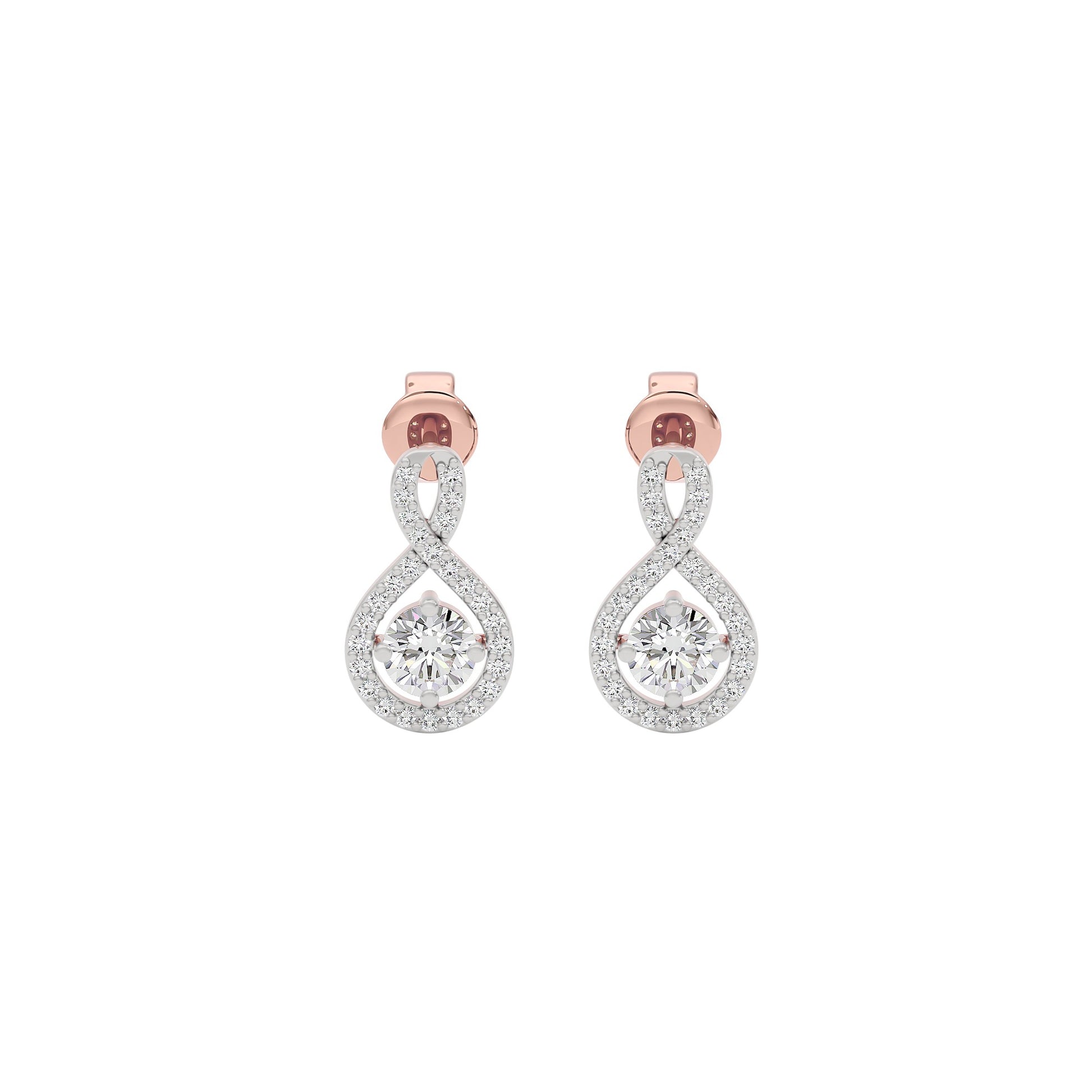 Lustrous Liaison Diamond Earrings 18 KT / Rose Gold