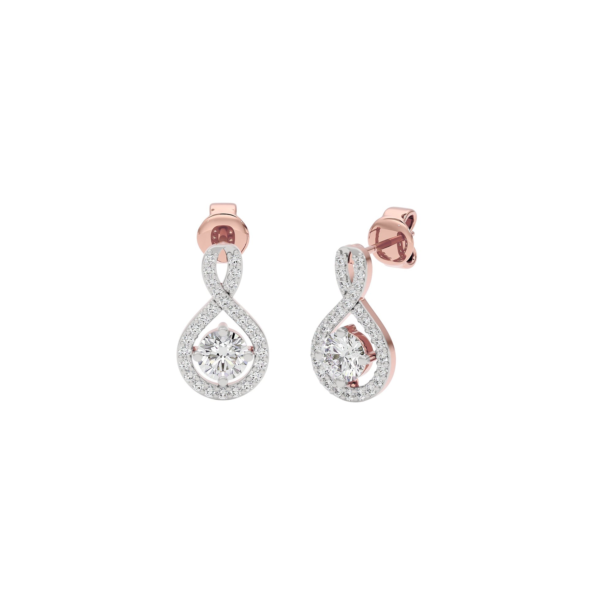 Lustrous Liaison Diamond Earrings 18 KT / Rose Gold